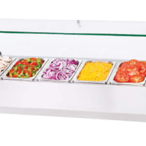Vitrina para ingredientes de 8 cubetas GN 1/4.