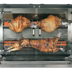 Asador a gas para grandes piezas.