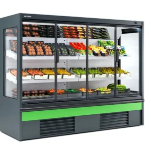 Vitrina mural refrigerada para frutería 4 puertas.