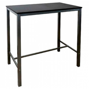 Mesa alta rectangular recta en color negro.