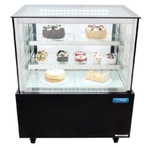 Vitrina refrigerada pastelera pequeña.