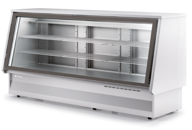 Vitrina refrigerada cerrada.