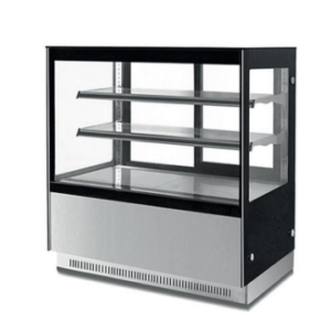 Vitrina refrigerada de 1200 mm pastelera cuadrada.