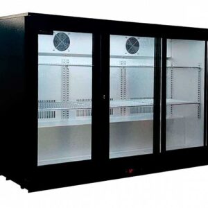 Expositor refrigerado de 3 puertas correderas.
