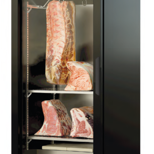 Armario de maduración de carne de 1 puerta negro D.