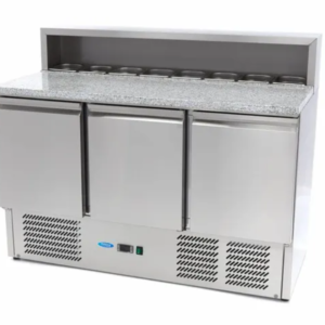 Mesa compacta pizzera de 3 puertas
